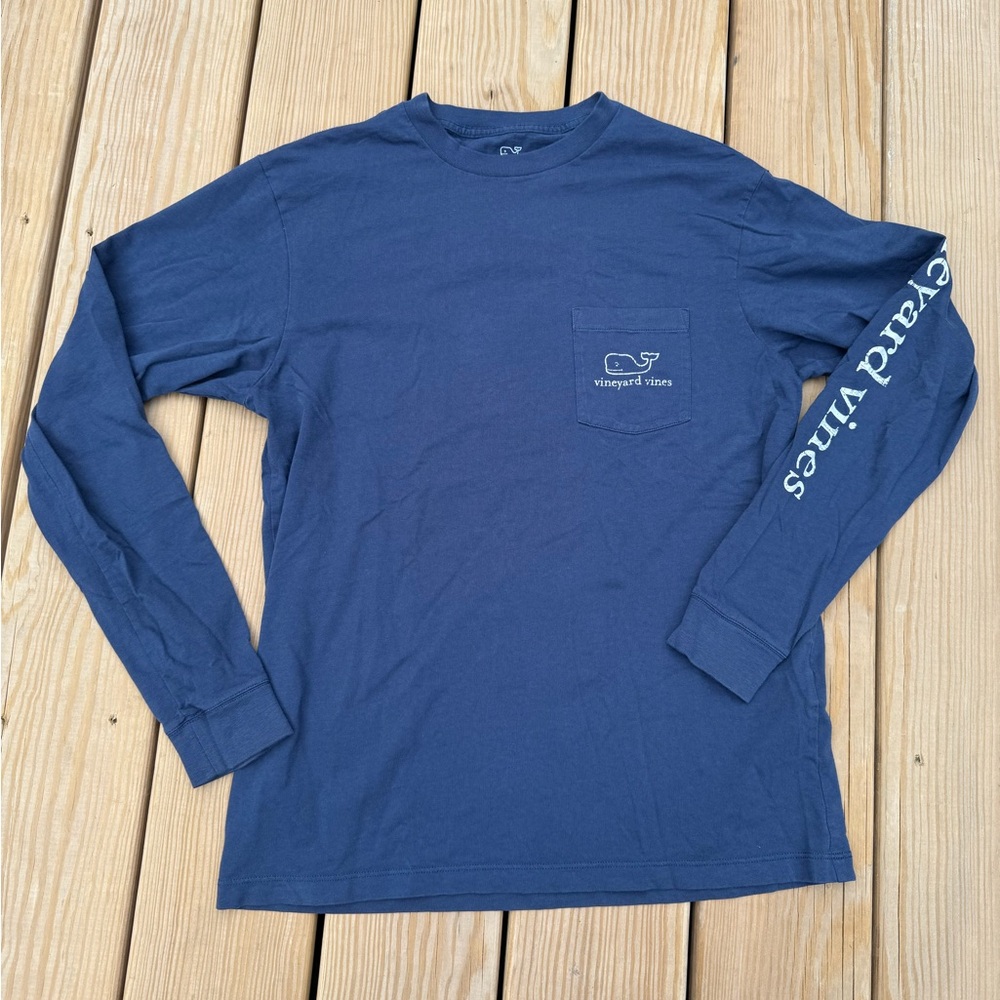 Vineyard Vines Deep Blue Long Sleeve Tee - Picture 2 of 11